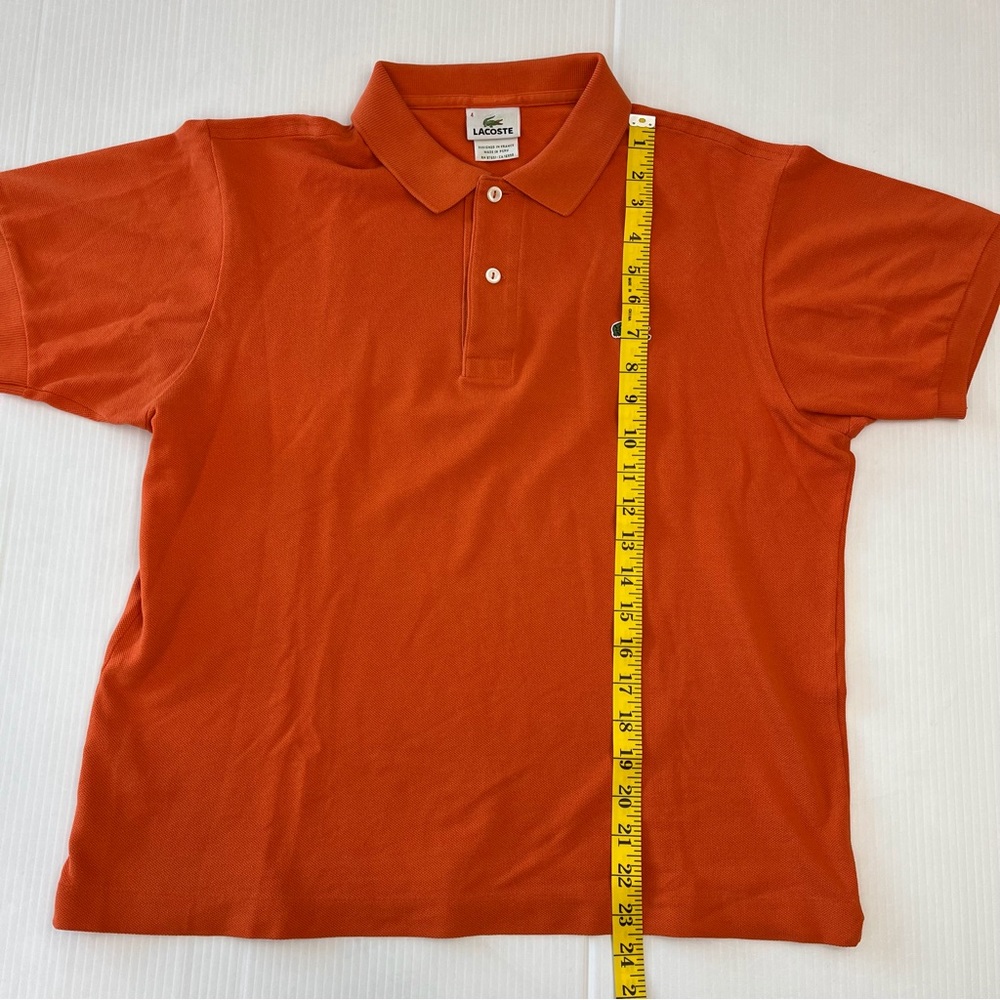 Lacoste Classic Fit Polo Shirt Orange Size 4/Small - Picture 6 of 7